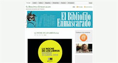 Desktop Screenshot of bibliofiloenmascarado.com